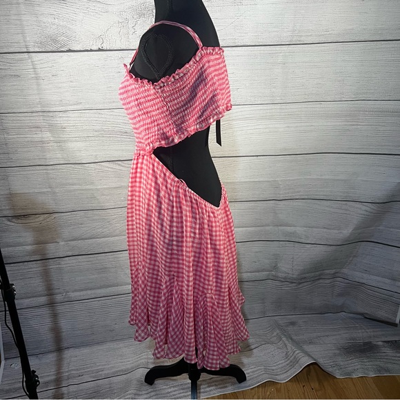 Bee Gee Pink Gingham NWT Sundress backless - Picture 5 of 9